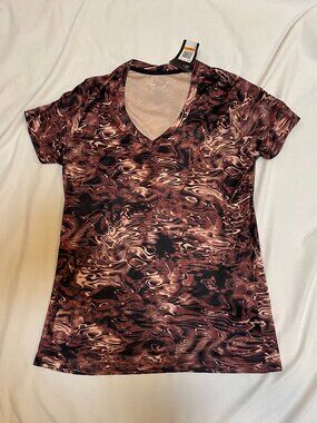 Under armour Womens V Neck T Shirt Size Small Loose Fit Multicolor 1366970-688